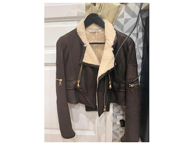 Givenchy Leder-Aviatorjacke Braun - Ansicht 2