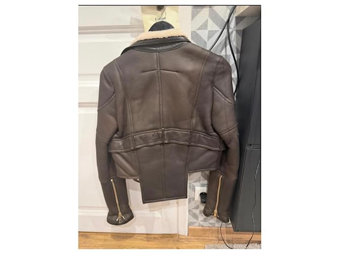 Givenchy Leder-Aviatorjacke Braun - Ansicht 6