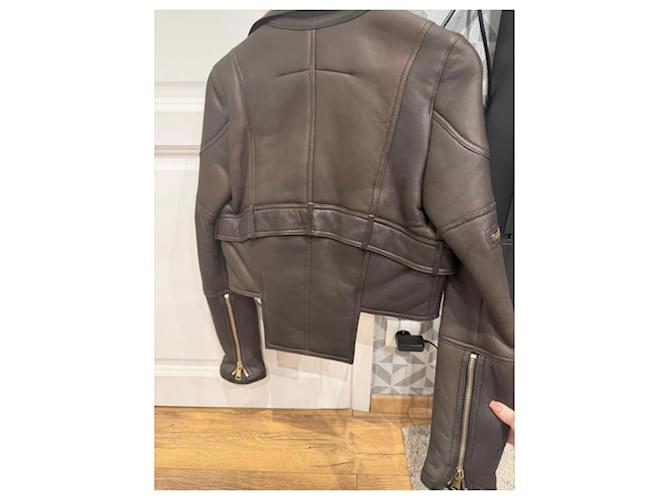 Givenchy Leder-Aviatorjacke Braun - Ansicht 7