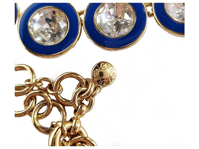 Collana Statement J.Crew Smalto Blu e Cristalli Tono Oro D'oro - vista 5