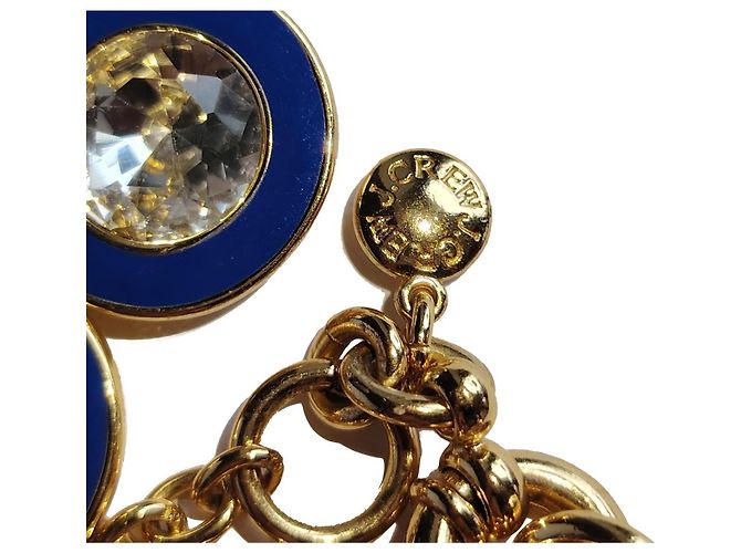 Collana Statement J.Crew Smalto Blu e Cristalli Tono Oro D'oro - vista 6