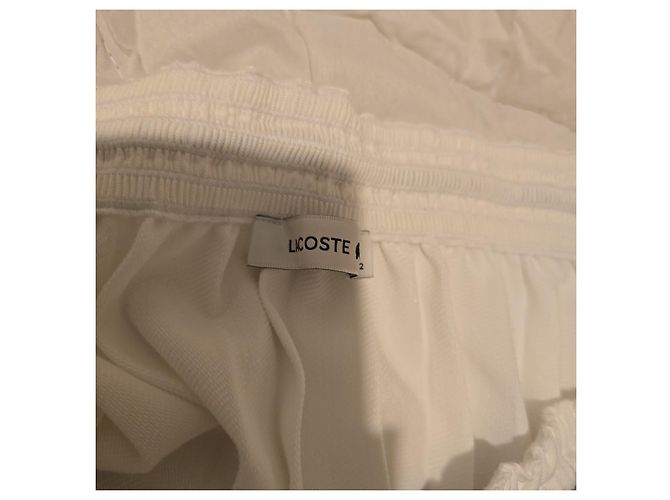 Falda plisada blanca Lacoste Blanco - vista 5