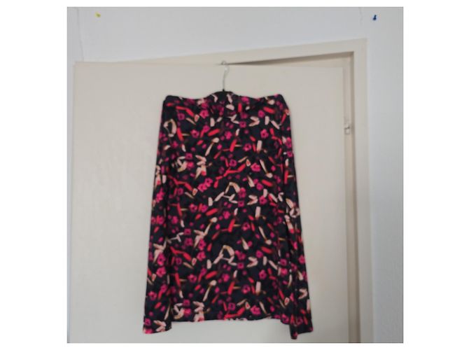 Blusa Dorothée Schumacher estampada de cuello alto Negro Rosa Roja - vista 3