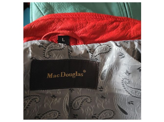 Mac Douglas rote Leder-Bikerjacke - Ansicht 10