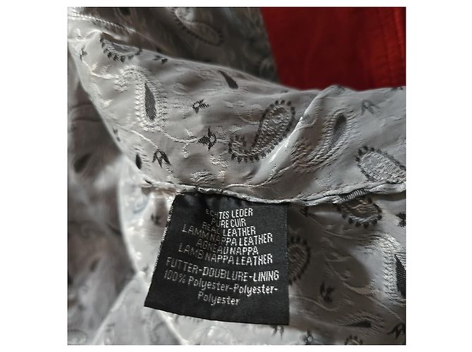 Mac Douglas rote Leder-Bikerjacke - Ansicht 9