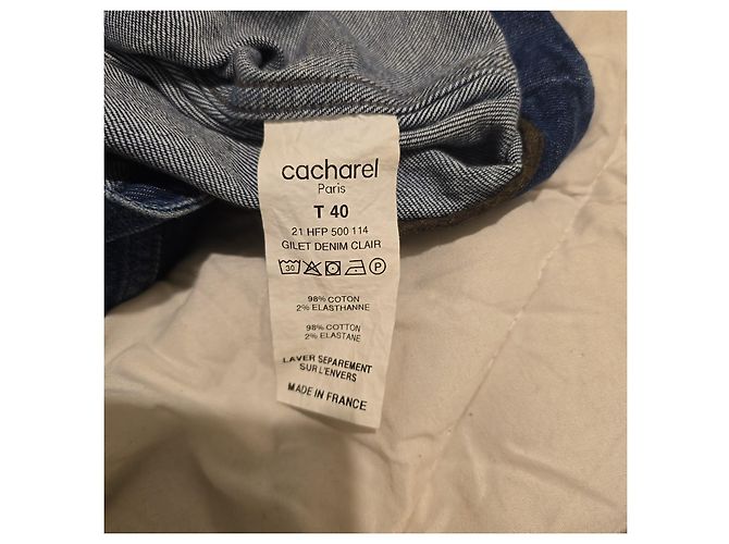 Cacharel Jeansweste Blau - Ansicht 8