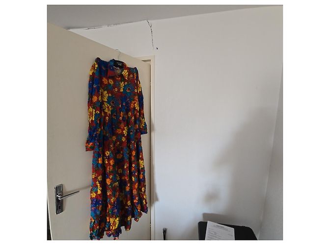 Autre Marque Stieglitz Maxikleid mit buntem Blumenprint Rot Blau Mehrfarben Grün Gelb - Ansicht 3
