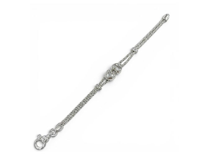 Tiffany & Co Bracciale Tiffany Vintage 925 Heart Double Rope Argento - vista 3