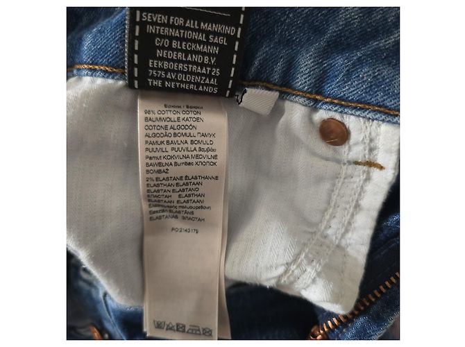Vaqueros rectos azules 7 For All Mankind - vista 7