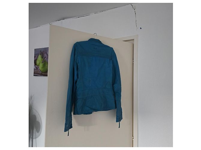 Autre Marque J.C.E. Blaue Lederjacke - Ansicht 3
