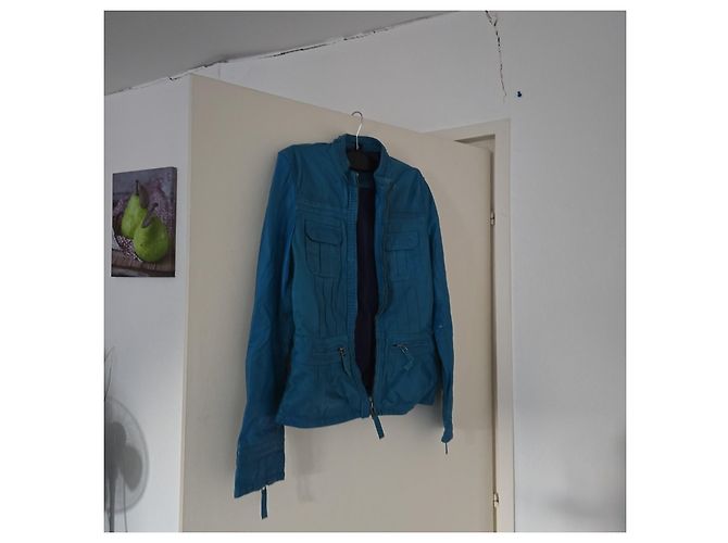 Autre Marque J.C.E. Blaue Lederjacke - Ansicht 4