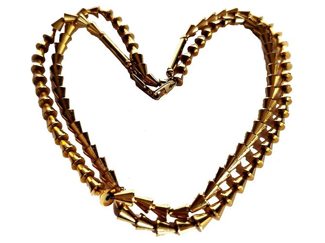 Autre Marque Collana Napier a punte dorata modernista D'oro - vista 2