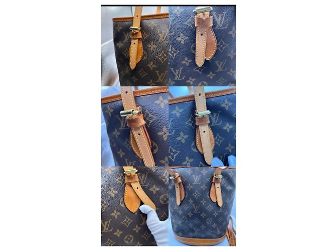 Louis Vuitton Borsa Bucket PM Monogram Marrone Monogramma - vista 12
