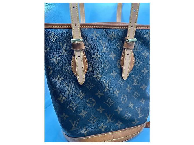 Louis Vuitton Borsa Bucket PM Monogram Marrone Monogramma - vista 8