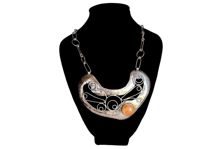 Autre Marque Elanomi Israel Sterling Silber Karneol Halskette - Ansicht 2