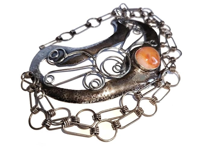 Autre Marque Elanomi Israel Sterling Silber Karneol Halskette - Ansicht 4