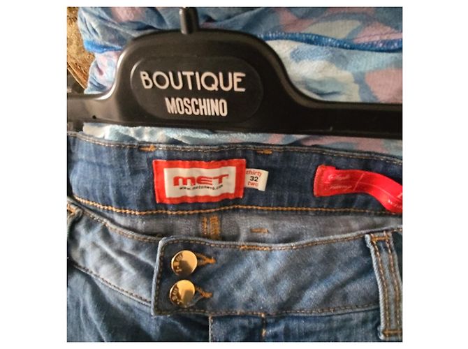 Vaqueros MET para mujer cintura alta corte recto - Azul - vista 6