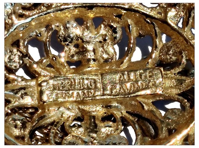 Autre Marque Collana Alice Caviness in argento sterling con pendente filigrana D'oro - vista 6