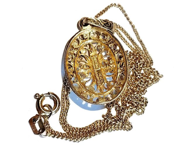 Autre Marque Collana Alice Caviness in argento sterling con pendente filigrana D'oro - vista 7