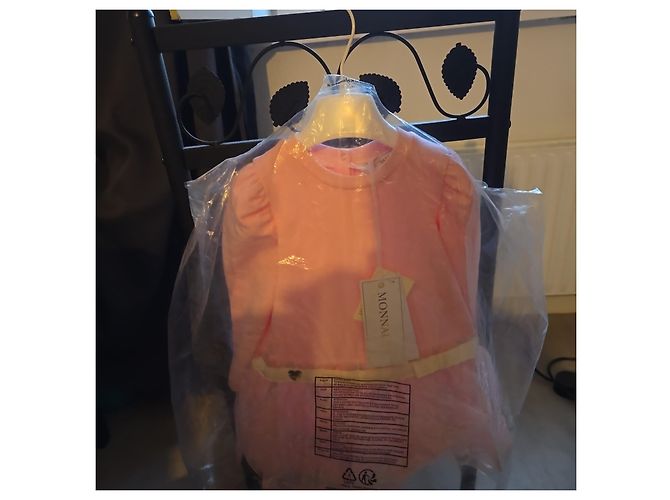 Monnalisa rosa Kleid mit Tüllrock Pink - Ansicht 10