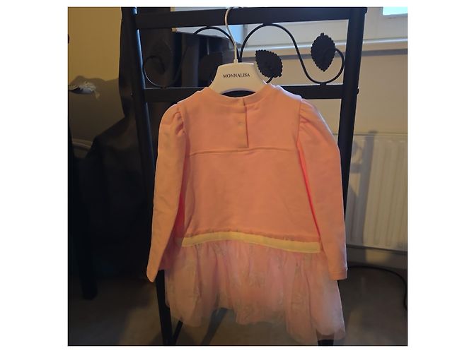 Monnalisa rosa Kleid mit Tüllrock Pink - Ansicht 3