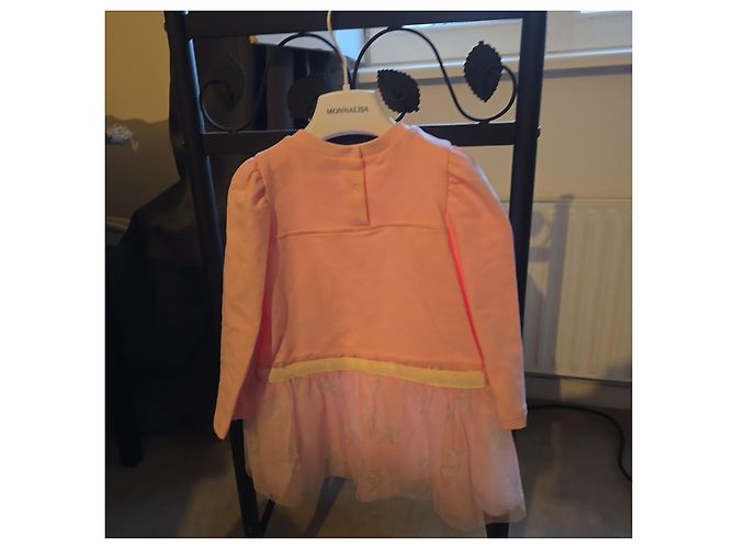 Monnalisa rosa Kleid mit Tüllrock Pink - Ansicht 4