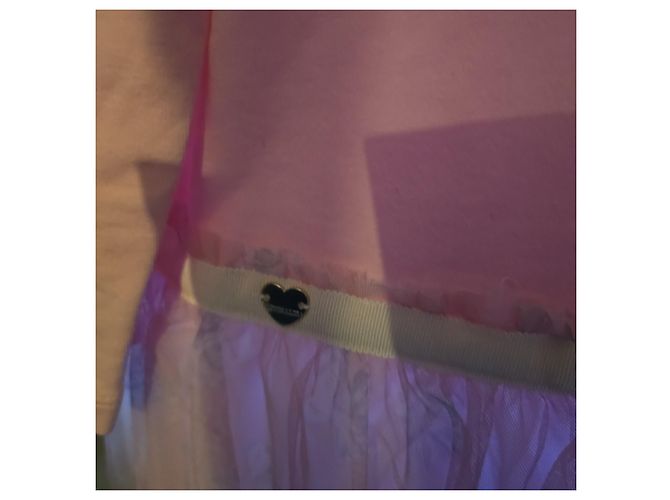 Monnalisa rosa Kleid mit Tüllrock Pink - Ansicht 6