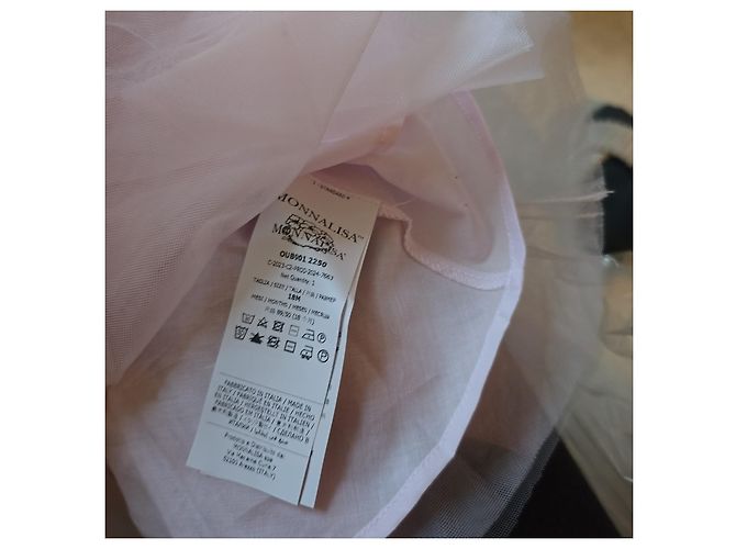 Monnalisa rosa Kleid mit Tüllrock Pink - Ansicht 7