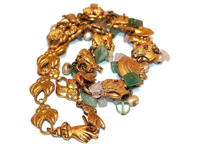 Autre Marque Collana Mary DeMarco Avventurina e Quarzo Rosa D'oro - vista 4