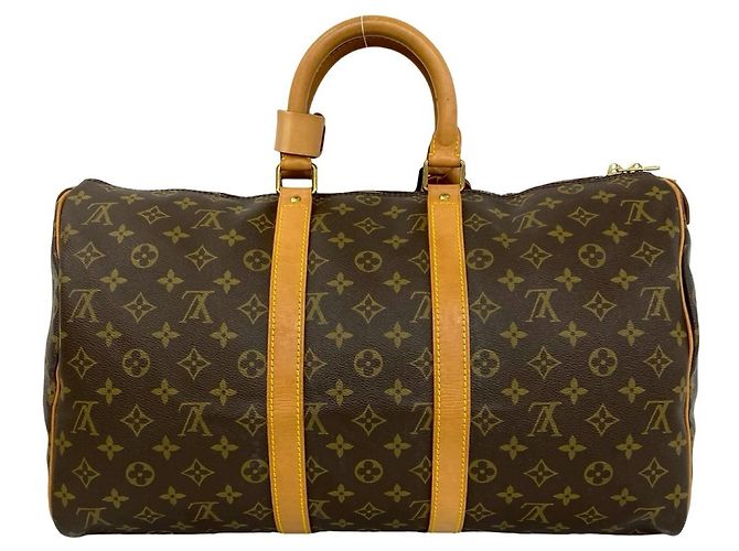 Louis Vuitton Vintage Keepall Monogram Leather Boston Bag Braun - Ansicht 3