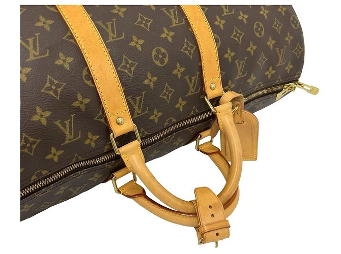 Louis Vuitton Vintage Keepall 50 Monogram Leather Boston Bag Marrone - vista 4