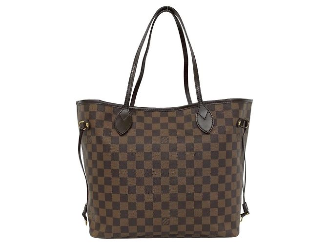 Louis Vuitton Neverfull Damier Leder Tote Bag Braun - Ansicht 3