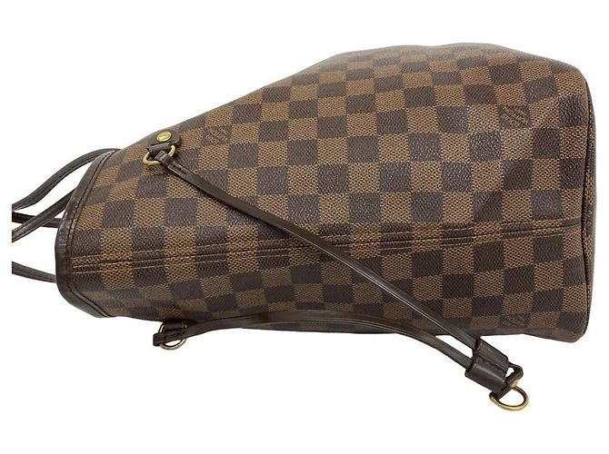 Louis Vuitton Neverfull Damier Leder Tote Bag Braun - Ansicht 5