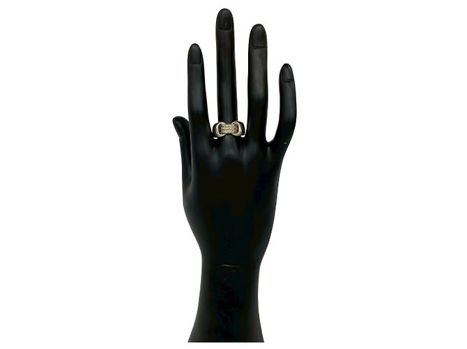 Ring Hermès Anello Chlorois con fascia argentata Hermes Argento - vista 2