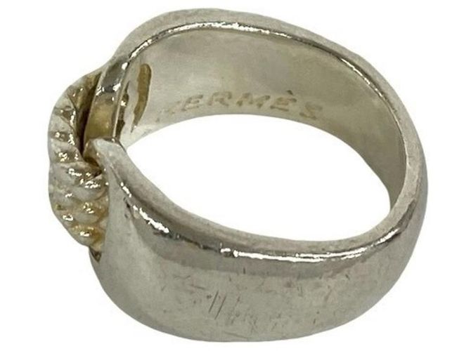 Ring Hermès Anello Chlorois con fascia argentata Hermes Argento - vista 4