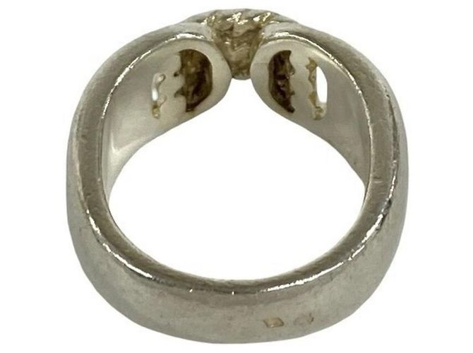 Ring Hermès Anello Chlorois con fascia argentata Hermes Argento - vista 6