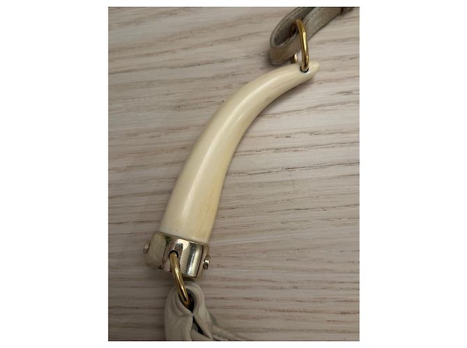 Yves Saint Laurent Rive Gauche Borsa in Pelle Beige - vista 8