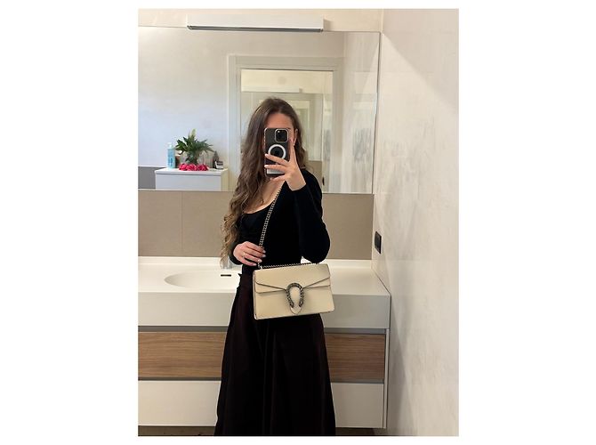 Gucci Dionysus Borsa a Tracolla in Pelle - Avorio Beige - vista 15