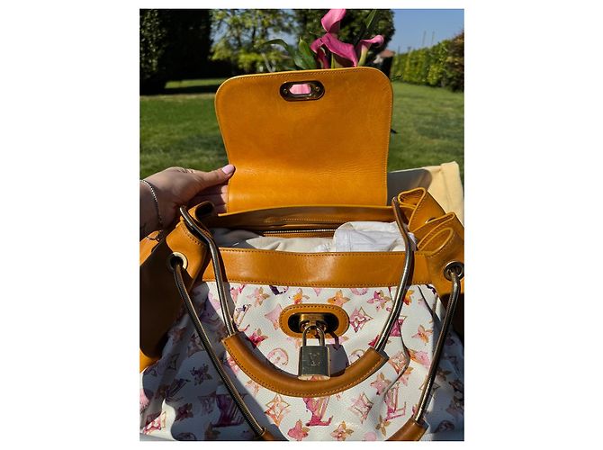 Louis Vuitton Jamais Aquarelle Edizione Limitata Marrone Rosa Bianco - vista 9