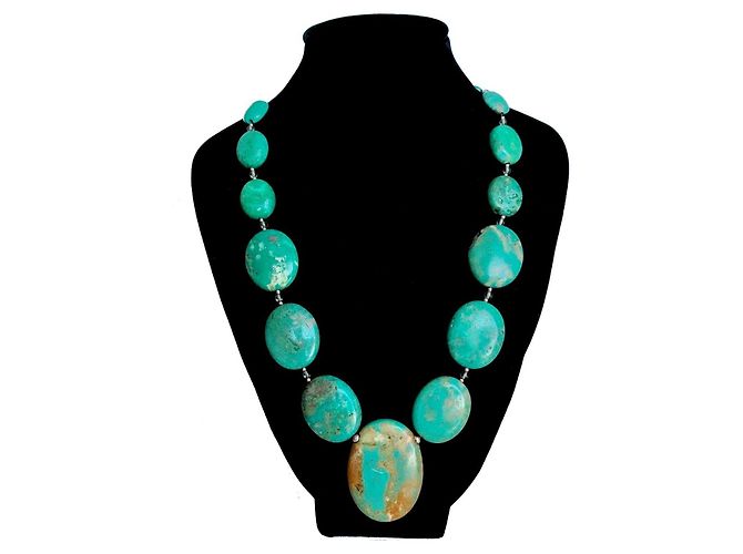 Autre Marque Collana Statement Barse 925 Turchese - vista 2