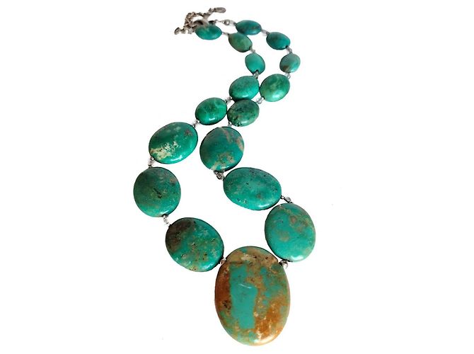 Autre Marque Collana Statement Barse 925 Turchese - vista 3