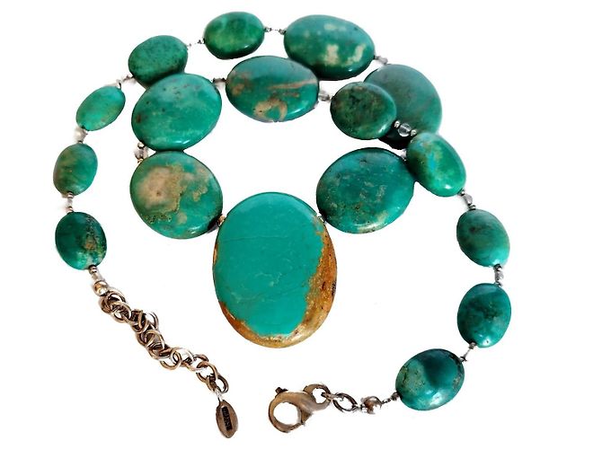 Autre Marque Collana Statement Barse 925 Turchese - vista 4
