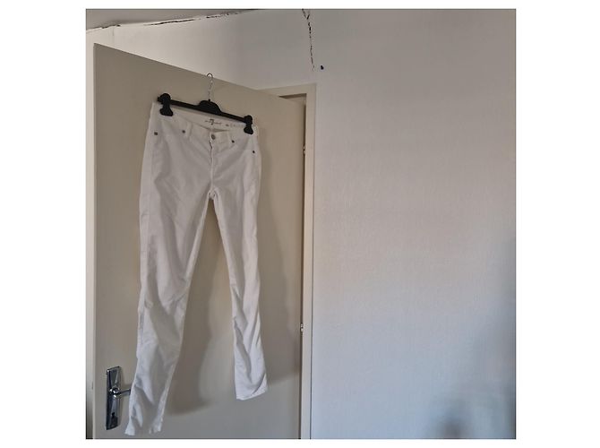 7 For All Mankind Vaqueros blancos 'The Skinny' - vista 2