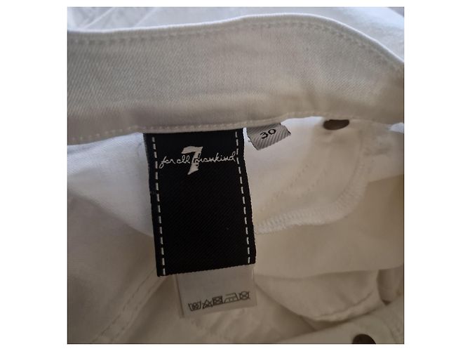7 For All Mankind Vaqueros blancos 'The Skinny' - vista 4