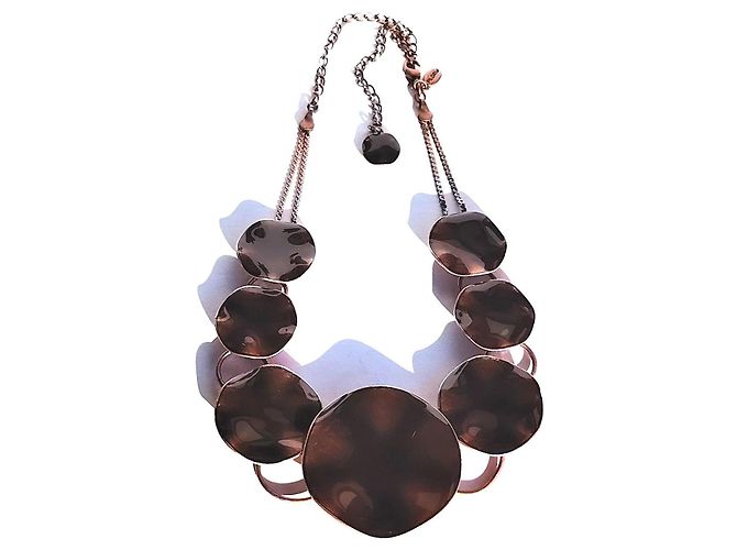 Autre Marque Collana Pilgrim Danish Design con disco scultoreo Rame - vista 2