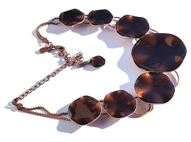 Autre Marque Collana Pilgrim Danish Design con disco scultoreo Rame - vista 3