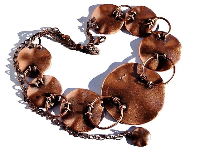 Autre Marque Collana Pilgrim Danish Design con disco scultoreo Rame - vista 8