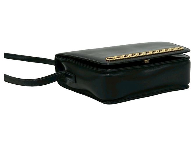 Gucci Old GG Logo Hardware Leder Mini Schultertasche Schwarz - Ansicht 7