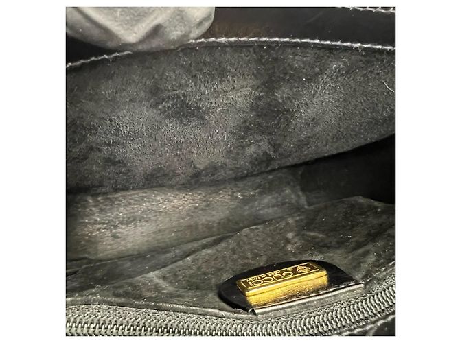 Gucci Old GG Logo Hardware Leder Mini Schultertasche Schwarz - Ansicht 9