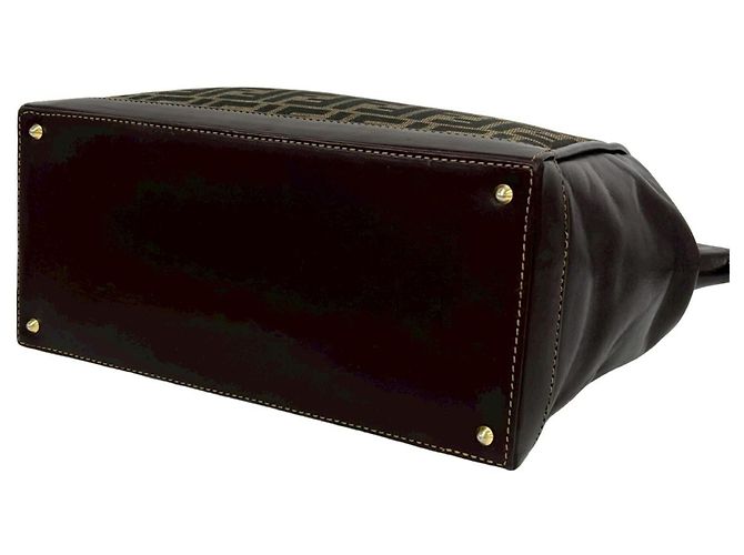 Fendi Vintage Zucca FF Logo Pattern Schultertasche Braun - Ansicht 8